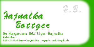 hajnalka bottger business card